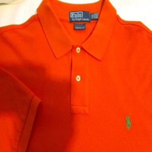 Polo Ralph Lauren Orange SS Classic Fit Shirt Mens